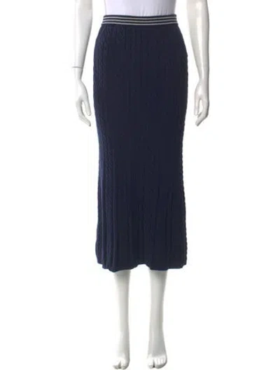 Pre-owned Alessandra Rich Midi Length Skirt In Blue