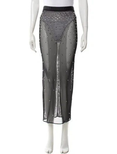 Pre-owned Alessandra Rich Midi Length Skirt W/ Tags In Black