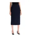 Alessandra Rich Virgin Wool Midi Skirt In Black