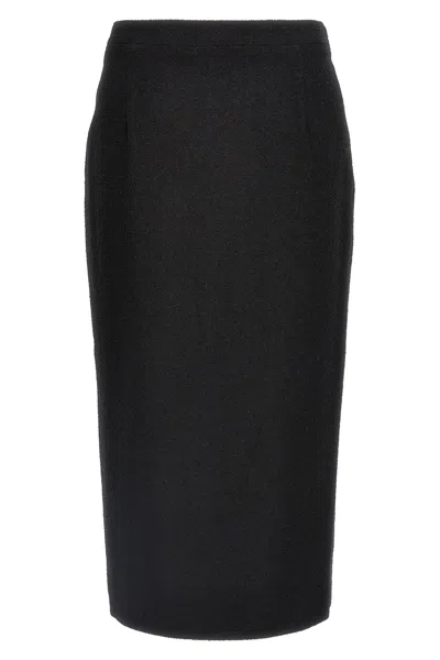ALESSANDRA RICH ALESSANDRA RICH MIDI TWEED BOUCLÃ© SKIRT