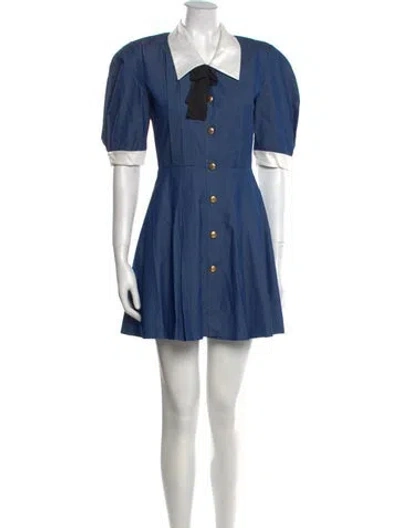 Pre-owned Alessandra Rich Mini Dress In Blue