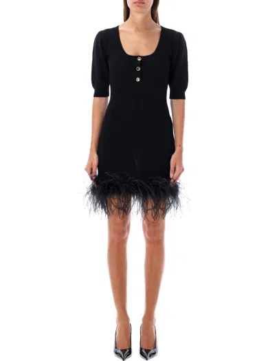 ALESSANDRA RICH ALESSANDRA RICH MINI DRESS FEATHER TRIM