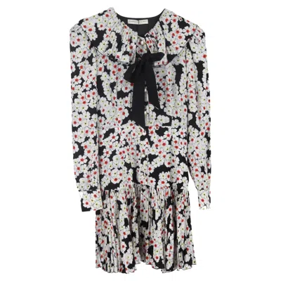 Alessandra Rich Mini Dress In Floral Print Silk In Multi