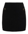 Alessandra Rich Textured Cable Knit Wool Skirt