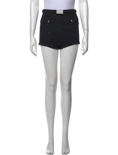 Pre-owned Alessandra Rich Mini Shorts In Black
