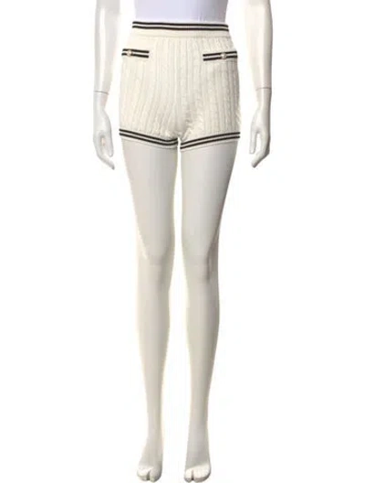 Pre-owned Alessandra Rich Mini Shorts In Neutrals