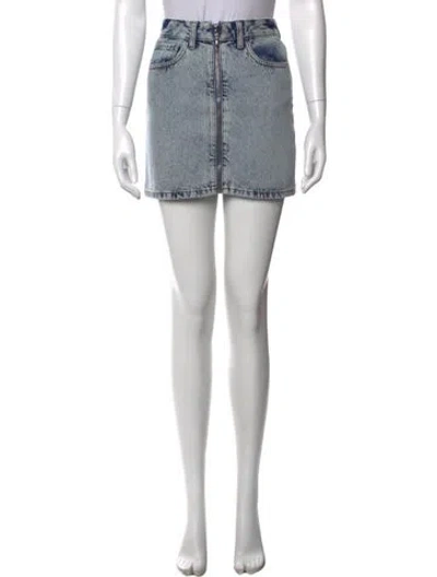 Pre-owned Alessandra Rich Mini Skirt In Blue