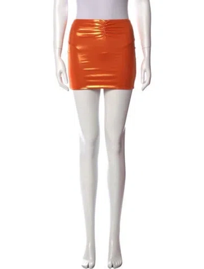 Pre-owned Alessandra Rich Mini Skirt In Orange