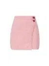 Alessandra Rich Mini Skirt With Embroidery In Pink
