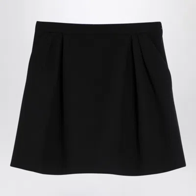 Alessandra Rich Virgin-wool Mini Skirt In Navy