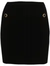 Alessandra Rich Wool Knit Mini Skirt In Black