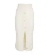 Alessandra Rich Mohair-blend Midi Skirt In White