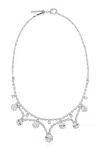 Alessandra Rich Crystal-embellished Choker Necklace In White