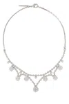 Alessandra Rich Crystal-embellished Choker Necklace In White