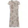 Alessandra Rich Leopard-print Pleated Midi Dress In White