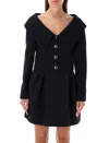 Alessandra Rich Wool Blazer Tailored Gold Buttons