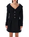 Alessandra Rich Wool Blazer Tailored Gold Buttons