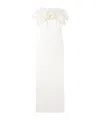 Alessandra Rich Off-shoulder Dress In White