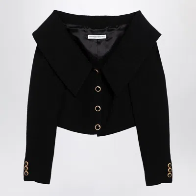 ALESSANDRA RICH ALESSANDRA RICH OFF SHOULDER JACKET IN