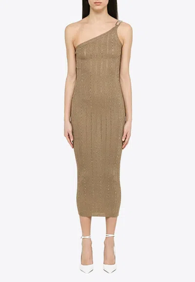 ALESSANDRA RICH ONE-SHOULDER DRESS