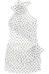 ALESSANDRA RICH ONE-SHOULDER MINI DRESS IN POLKA