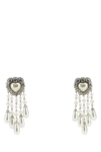 ALESSANDRA RICH EMBELLISHED METAL EARRINGS