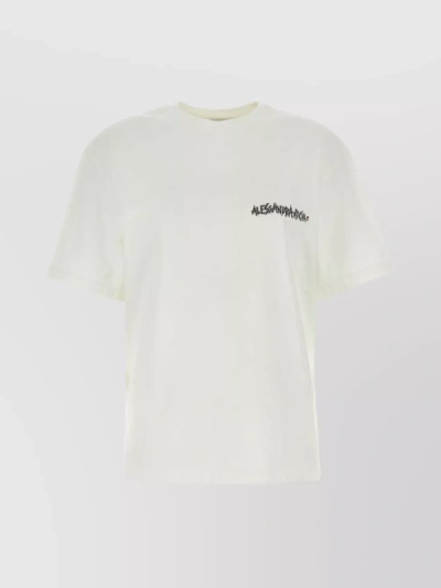 Alessandra Rich Oversize Crew Neck T-shirt In White