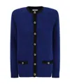 Alessandra Rich Alpaca Cardigan Sweater, Cardigans Blue In Blue