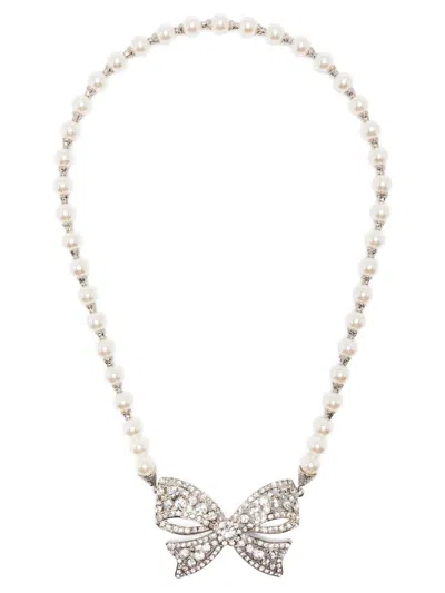 ALESSANDRA RICH ALESSANDRA RICH PEARL BOW NECKLACE