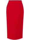 Alessandra Rich Virgin-wool Pencil Skirt In Red