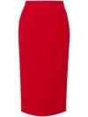 Alessandra Rich Virgin-wool Pencil Skirt In Red