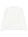 Alessandra Rich Peter Pan-collar Silk Blouse In Weiss