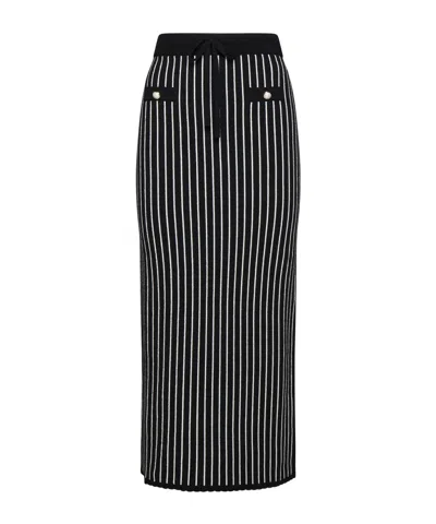 ALESSANDRA RICH ALESSANDRA RICH STRIPED MIDI SKIRT
