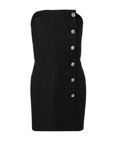 ALESSANDRA RICH PINSTRIPE MINI DRESS