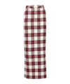Alessandra Rich Plaid Belt Loop Skirt In Multi