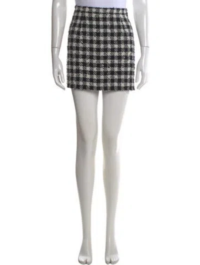 Pre-owned Alessandra Rich Plaid Print Mini Skirt In Multi