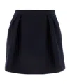 Alessandra Rich Pleated Mini Skirt In Black