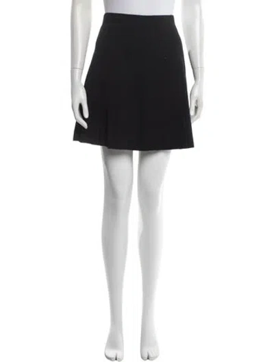 Pre-owned Alessandra Rich Pleated Accents Mini Skirt W/ Tags In Black
