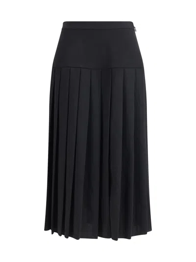 ALESSANDRA RICH PLEATED MIDI SKIRT