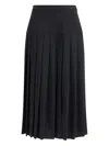Alessandra Rich Pleated Midi Skirt In Blue