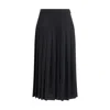 Alessandra Rich Pleated Midi Skirt In Black