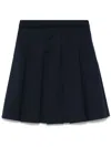 Alessandra Rich Pleated Mini Skirt In Blue