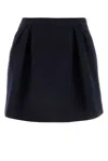 Alessandra Rich Pleated Mini Skirt In Navyblue