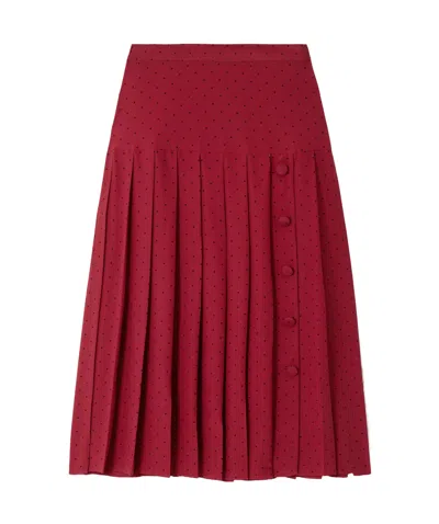ALESSANDRA RICH POLKA-DOT MIDI SKIRT