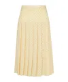 Alessandra Rich Skirt With Flattering Pleated Design In Nude