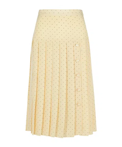 ALESSANDRA RICH ALESSANDRA RICH POLKA DOT PATTERN PLEATED SKIRT