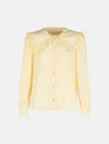Alessandra Rich 'polka' Cream Silk Shirt In Cream