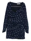 Alessandra Rich Polka-dot Bow Mini Dress In Blue