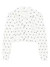 Alessandra Rich Polka-dot Buttoned Jacket In White