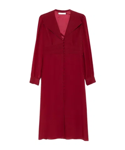 ALESSANDRA RICH POLKA-DOT COLLAR DRESS